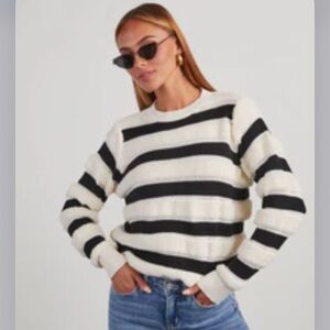 VICI Striped Black and White Sweater